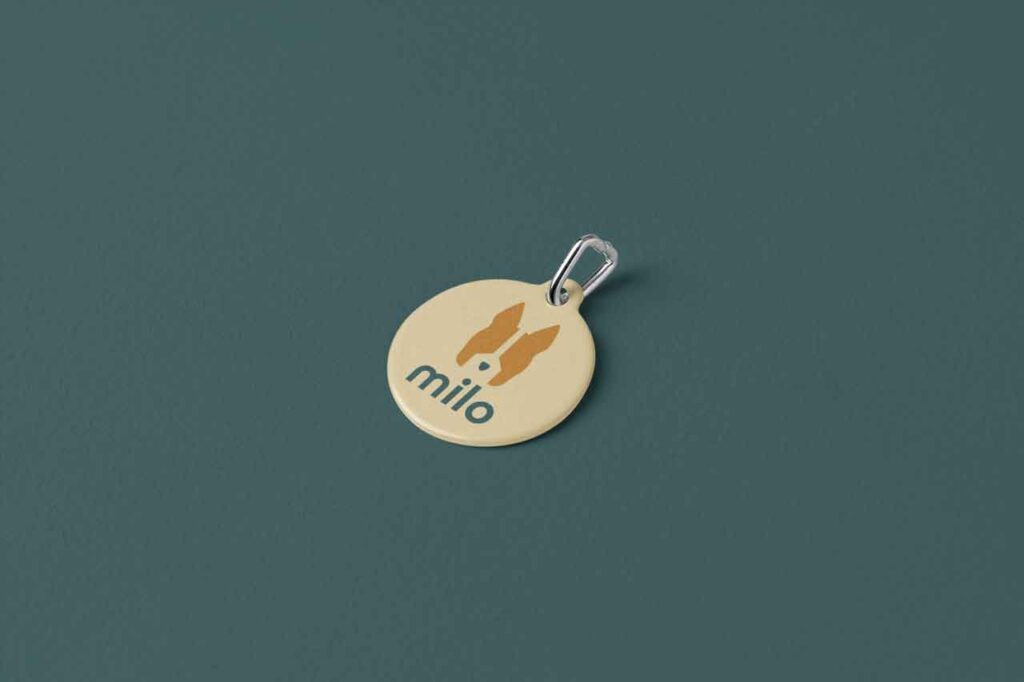 Médaille pour collier de chien de la marque milo